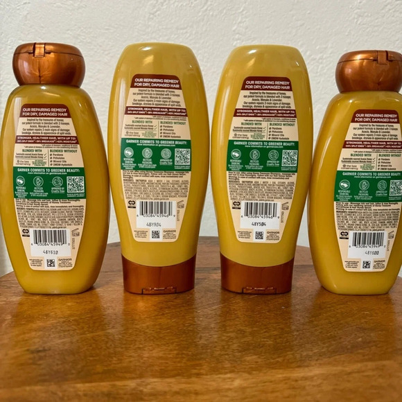 (4) Garnier Whole Blends Honey Treasures Repairing Shampoo and Conditioner 22 oz - Picture 3 of 4